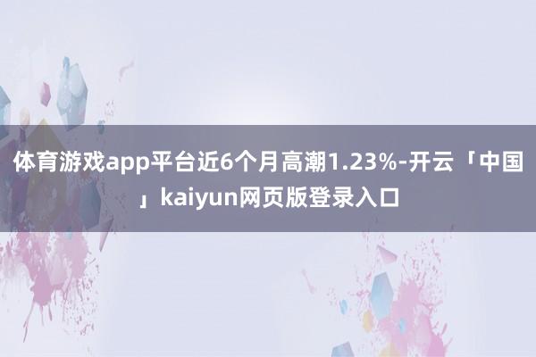 体育游戏app平台近6个月高潮1.23%-开云「中国」kaiyun网页版登录入口